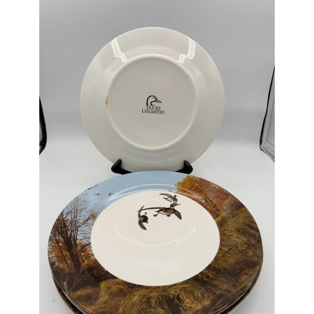 Ducks Unlimited Dinner Plates Duck Hunting 10-1/2